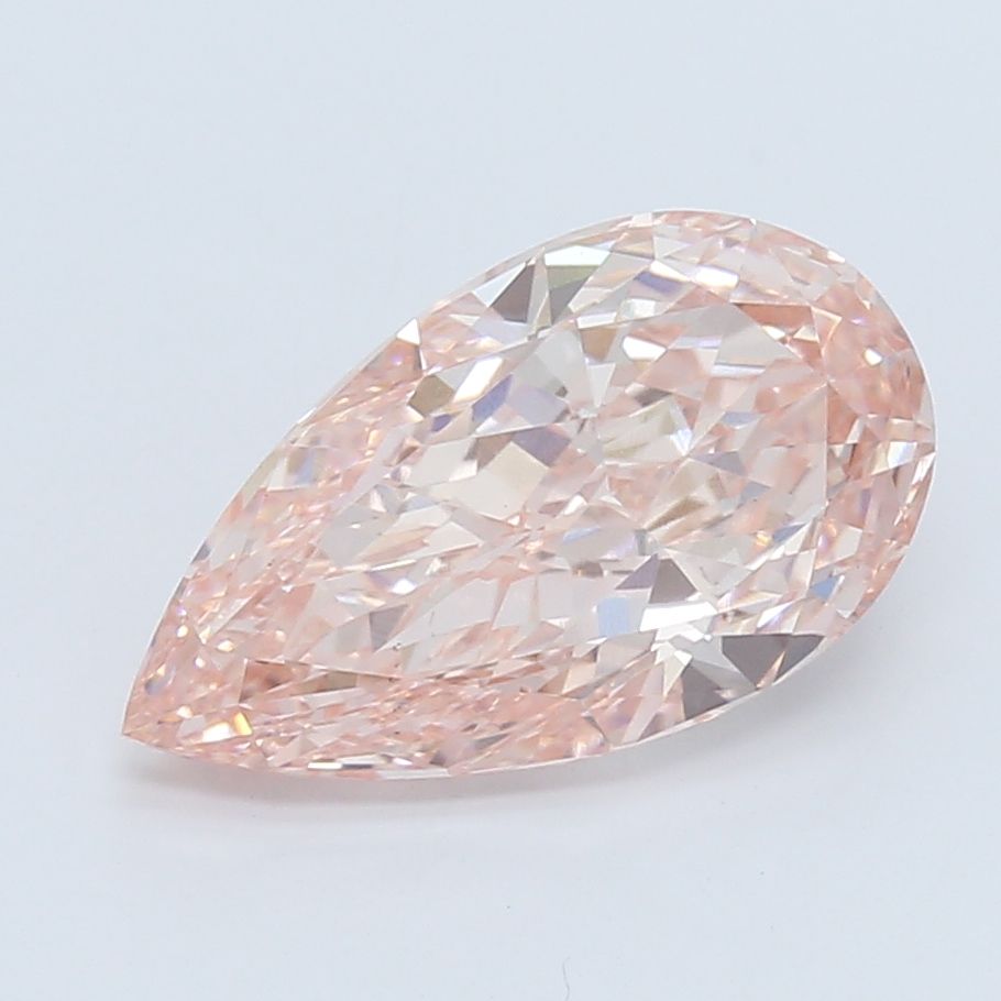 4.51 Carat Pear Lab Diamond with  Cut Diamond in 14KT  view 1
