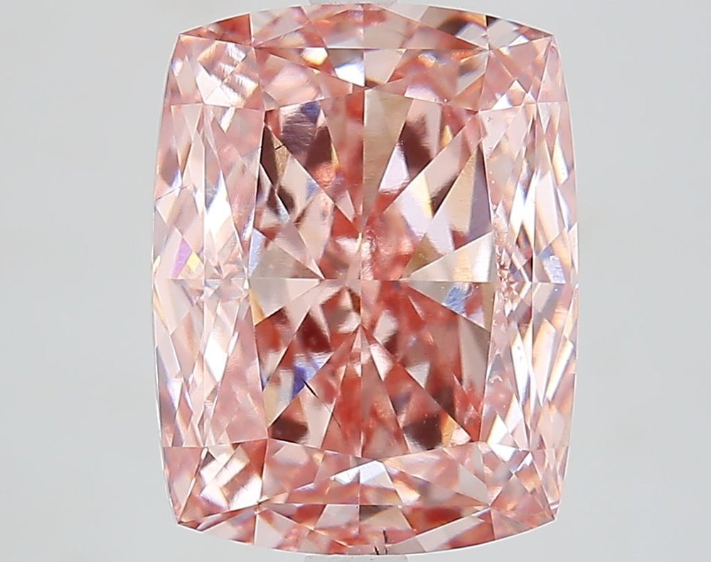 6.06 Carat Cushion Lab Diamond with  Cut Diamond in 14KT  view 1
