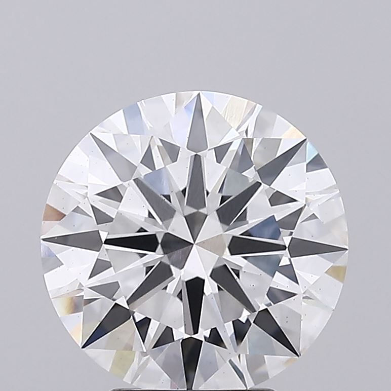 3.81 Carat Round Lab Diamond with  Cut Diamond in 14KT  view 1
