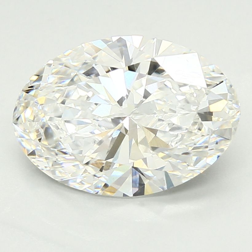 3.62 Carat Oval Lab Diamond with  Cut Diamond in 14KT  view 1
