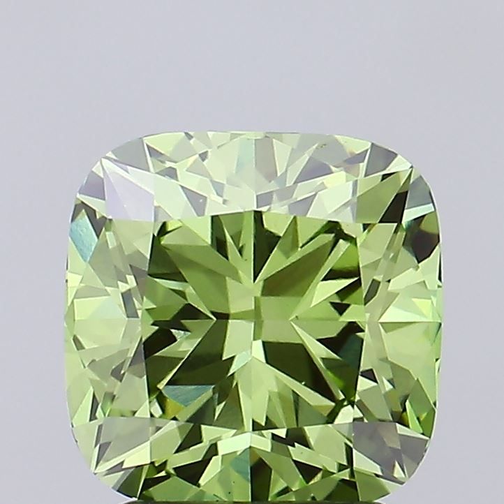 2.1 Carat Cushion Lab Diamond with  Cut Diamond in 14KT  view 1
