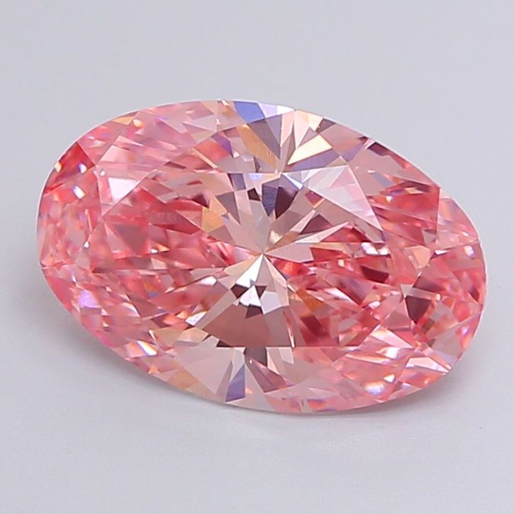 4.0 Carat Oval Lab Diamond with  Cut Diamond in 14KT  view 1
