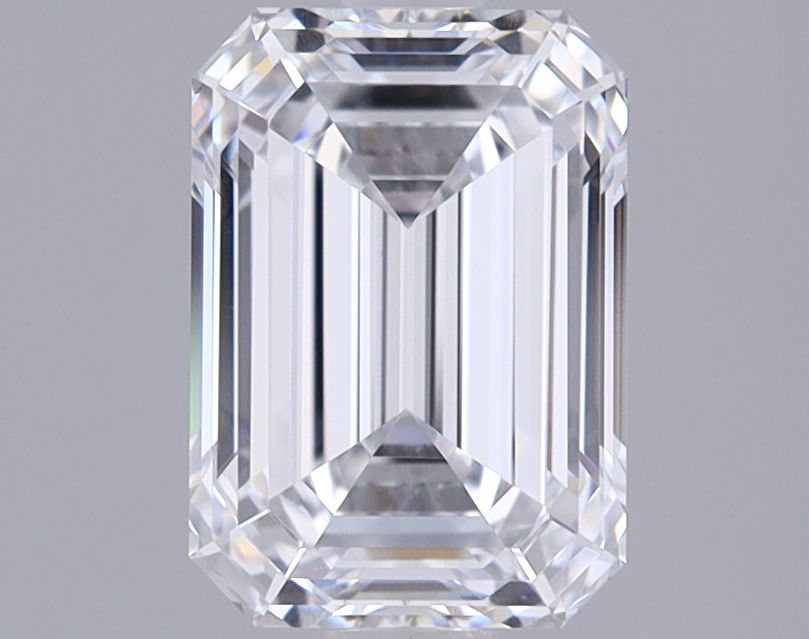 2.0 Carat Emerald Lab Diamond with  Cut Diamond in 14KT  view 1

