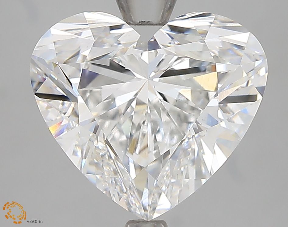 4.31 Carat Heart Lab Diamond with  Cut Diamond in 14KT  view 1
