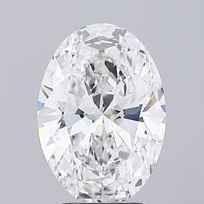 2.1 Carat Oval Lab Diamond with  Cut Diamond in 14KT  view 1
