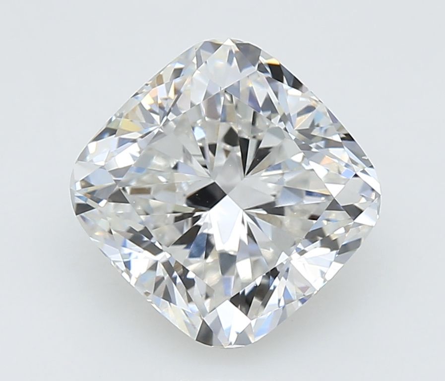 3.01 Carat Cushion Lab Diamond with  Cut Diamond in 14KT  view 1
