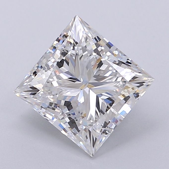 2.0 Carat Princess Lab Diamond with  Cut Diamond in 14KT  view 1
