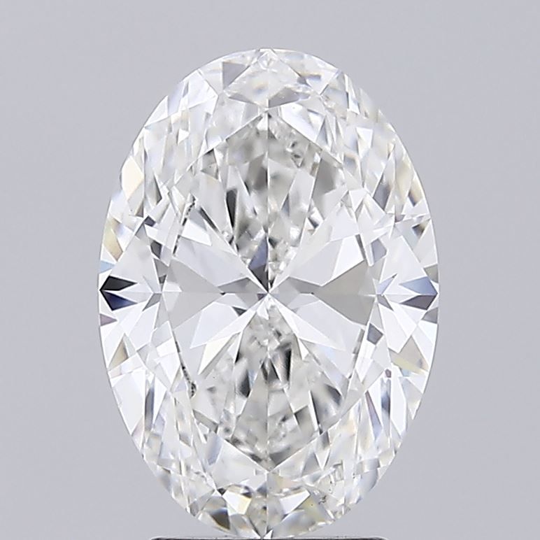 3.0 Carat Oval Lab Diamond with  Cut Diamond in 14KT  view 1
