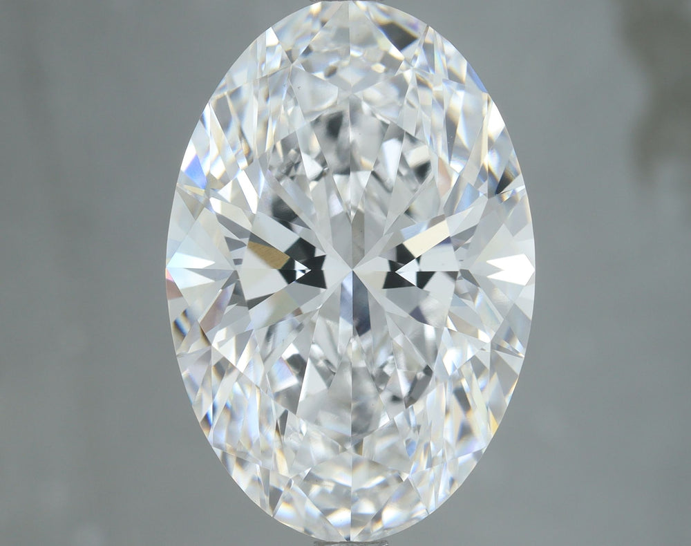 6.07 Carat Oval Lab Diamond with  Cut Diamond in 14KT  view 1
