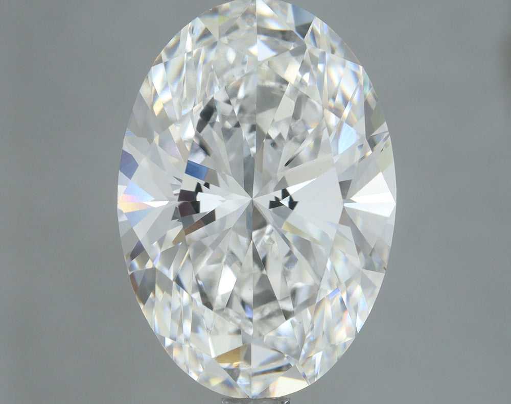 4.01 Carat Oval Lab Diamond with  Cut Diamond in 14KT  view 1

