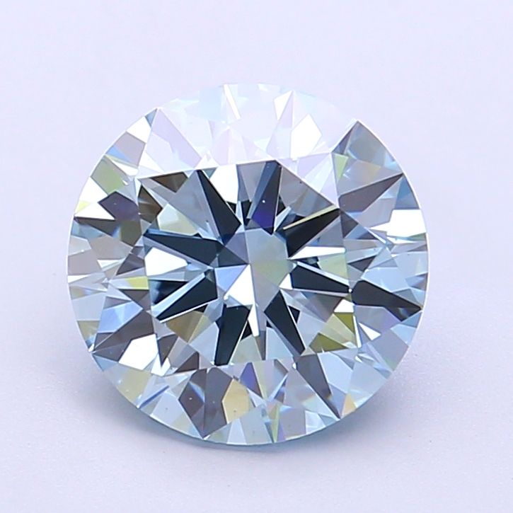 2.53 Carat Round Lab Diamond with  Cut Diamond in 14KT  view 1
