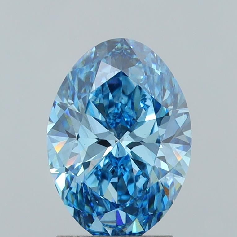2.4 Carat Oval Lab Diamond with  Cut Diamond in 14KT  view 1
