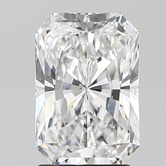 2.13 Carat Radiant Lab Diamond with  Cut Diamond in 14KT  view 1
