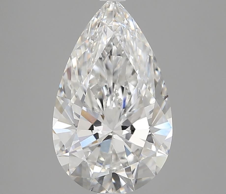 3.21 Carat Pear Lab Diamond with  Cut Diamond in 14KT  view 1
