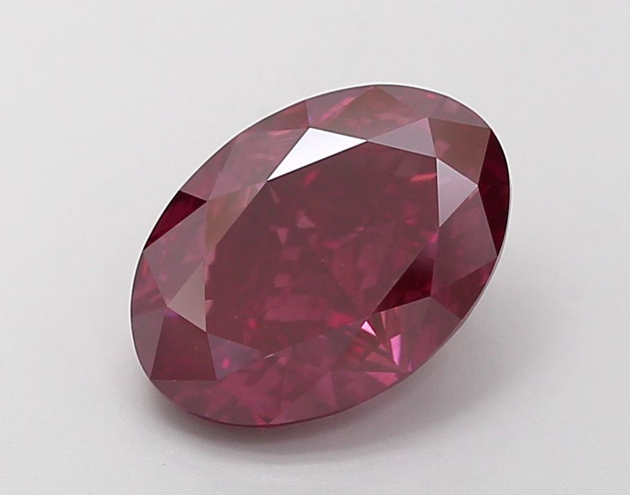 3.67 Carat Oval Lab Diamond with  Cut Diamond in 14KT  view 1
