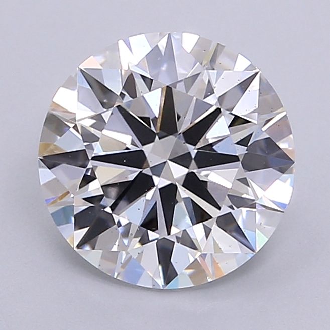 2.33 Carat Round Lab Diamond with  Cut Diamond in 14KT  view 1
