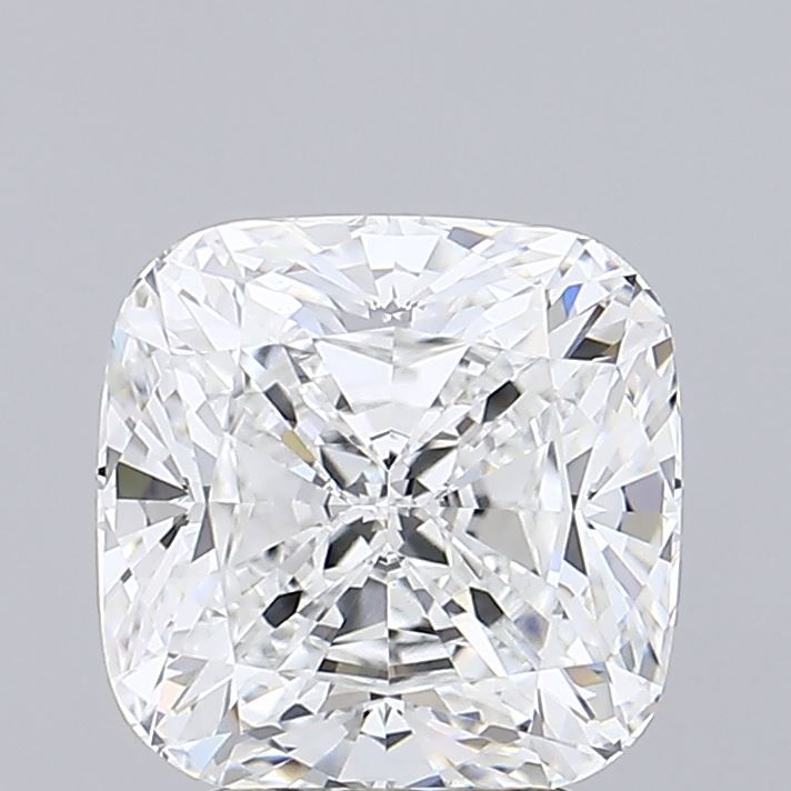 3.26 Carat Cushion Lab Diamond with  Cut Diamond in 14KT  view 1
