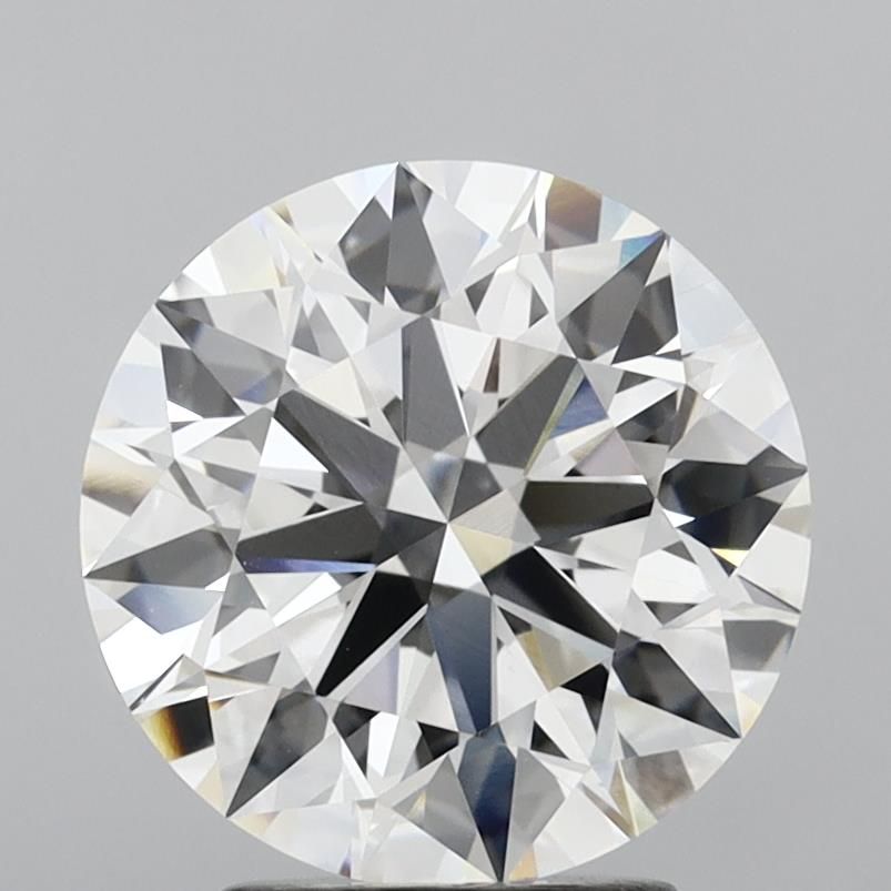 4.04 Carat Round Lab Diamond with  Cut Diamond in 14KT  view 1
