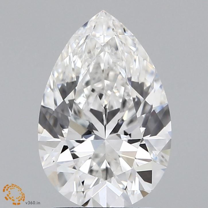 2.01 Carat Pear Lab Diamond with  Cut Diamond in 14KT  view 1
