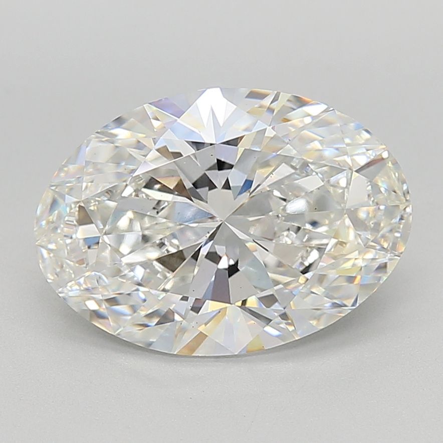 5.01 Carat Oval Lab Diamond with  Cut Diamond in 14KT  view 1
