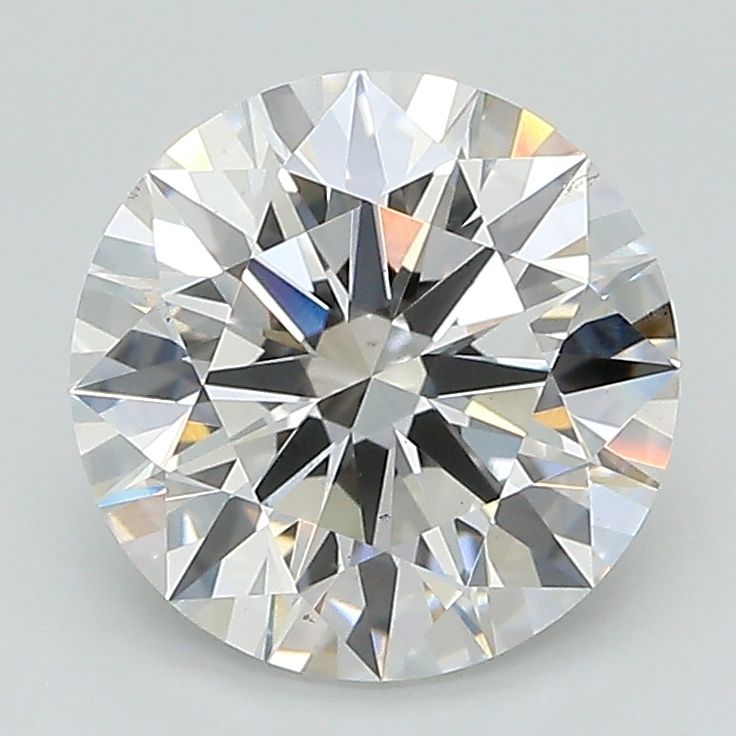 2.42 Carat Round Lab Diamond with  Cut Diamond in 14KT  view 1
