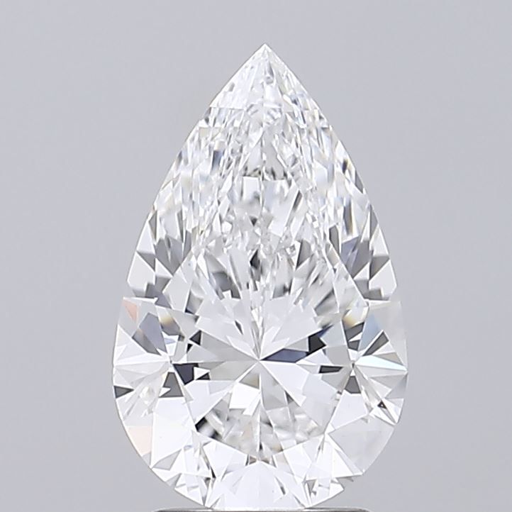 2.56 Carat Pear Lab Diamond with  Cut Diamond in 14KT  view 1
