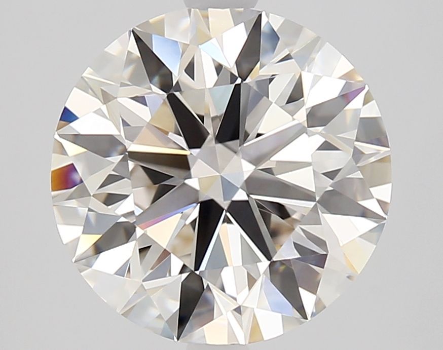 3.4 Carat Round Natural Diamond with  Cut Diamond in 14KT  view 1
