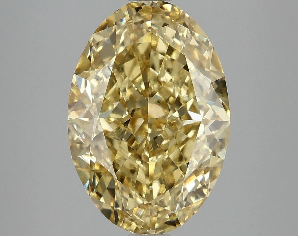5.07 Carat Oval Lab Diamond with  Cut Diamond in 14KT  view 1
