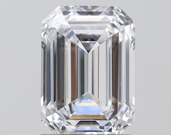 1.75 Carat Emerald Lab Diamond with  Cut Diamond in 14KT  view 1
