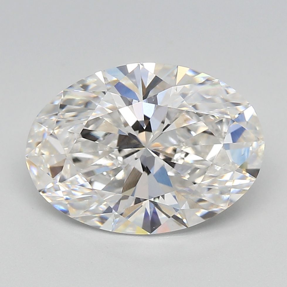 4.3 Carat Oval Lab Diamond with  Cut Diamond in 14KT  view 1
