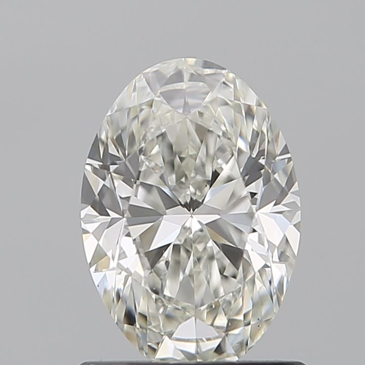0.9 Carat Oval Natural Diamond with  Cut Diamond in 14KT  view 1
