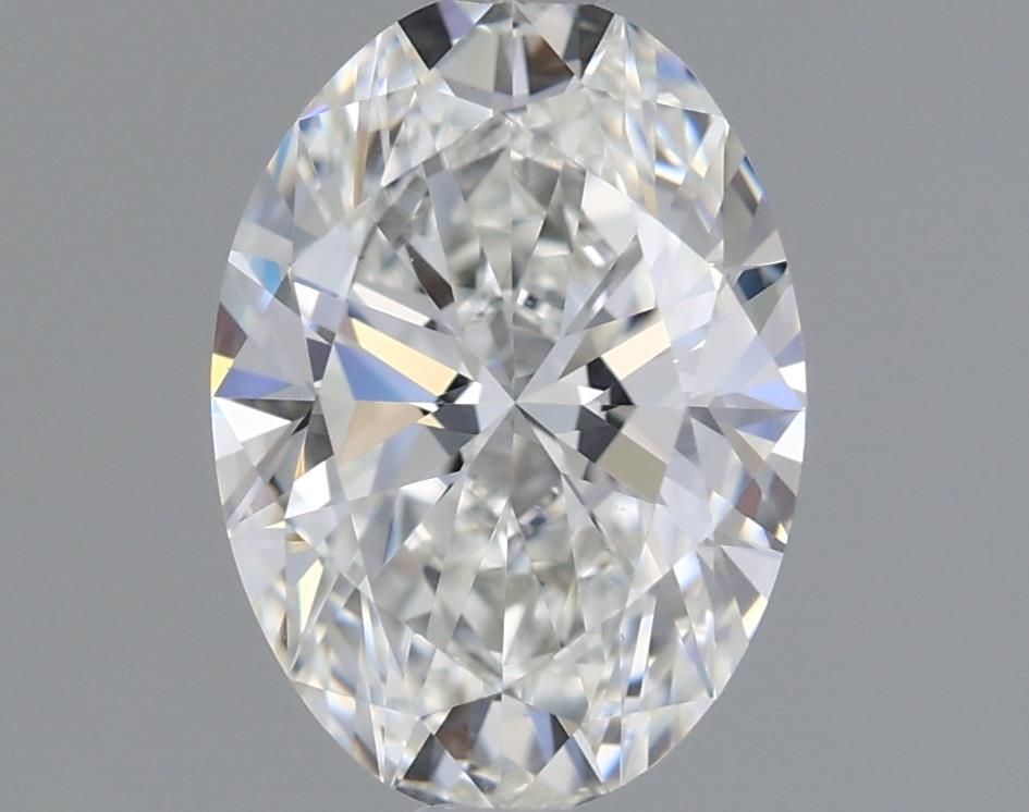 1.25 Carat Oval Lab Diamond with  Cut Diamond in 14KT  view 1
