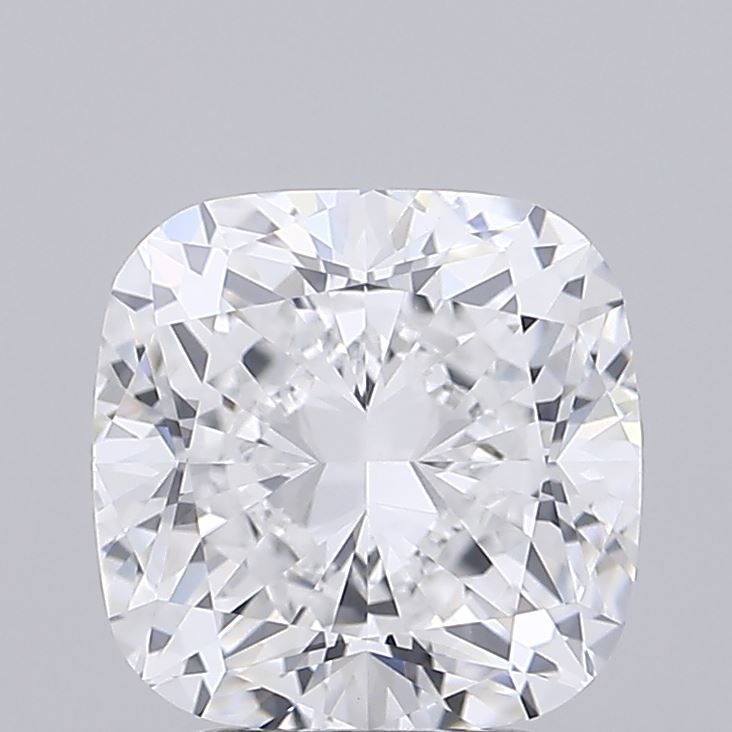 3.23 Carat Cushion Lab Diamond with  Cut Diamond in 14KT  view 1
