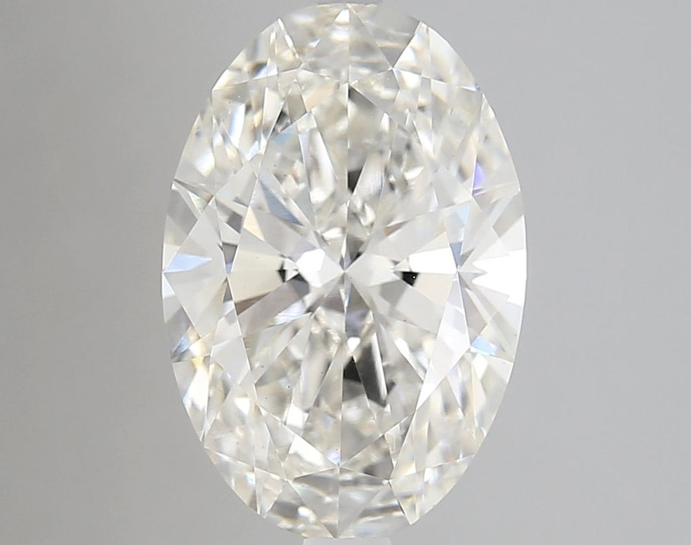 4.22 Carat Oval Lab Diamond with  Cut Diamond in 14KT  view 1
