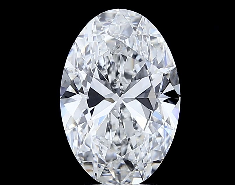 4.55 Carat Oval Lab Diamond with  Cut Diamond in 14KT  view 1
