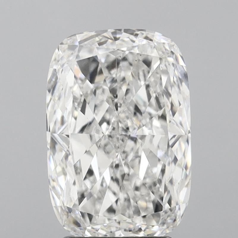 3.02 Carat Cushion Lab Diamond with  Cut Diamond in 14KT  view 1
