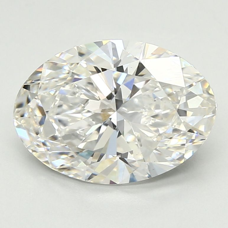 2.21 Carat Oval Lab Diamond with  Cut Diamond in 14KT  view 1
