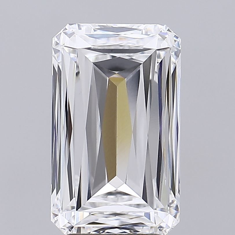 3.92 Carat Radiant Lab Diamond with  Cut Diamond in 14KT  view 1
