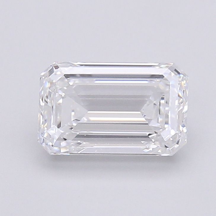 2.75 Carat Emerald Lab Diamond with  Cut Diamond in 14KT  view 1
