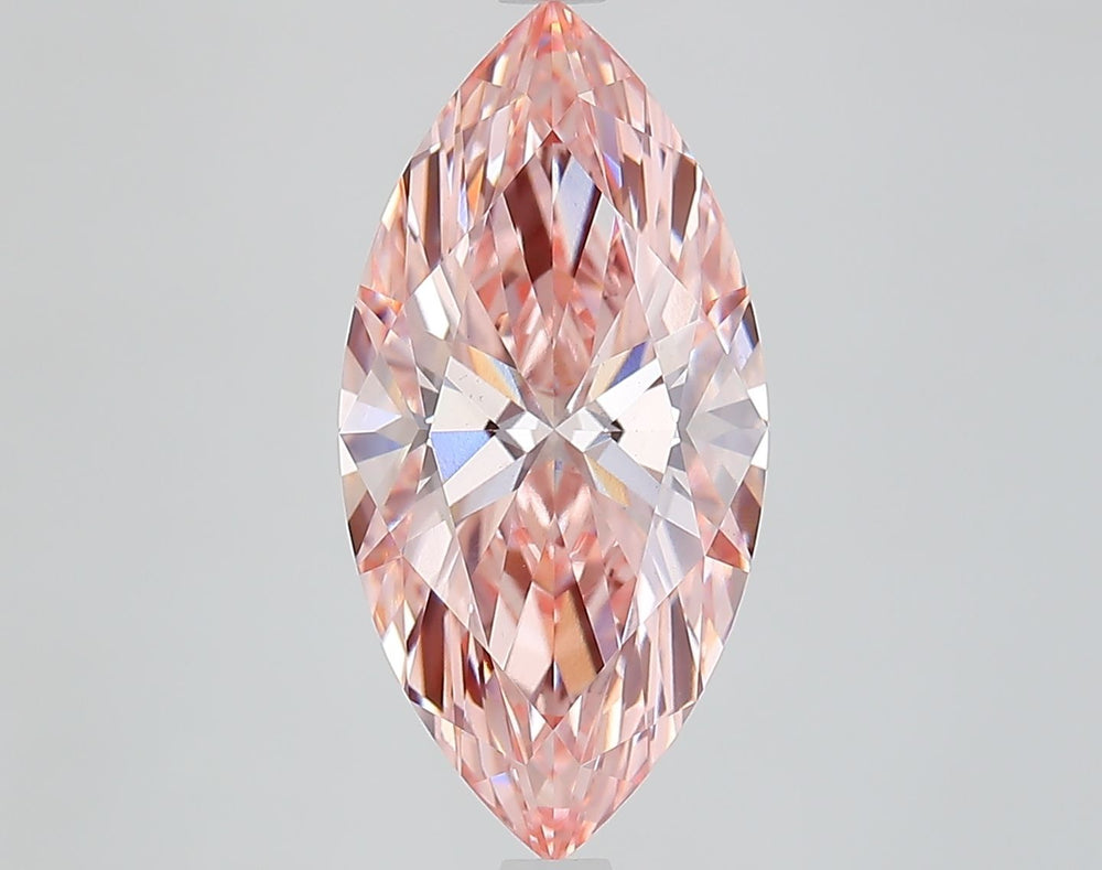 4.06 Carat Marquise Lab Diamond with  Cut Diamond in 14KT  view 1
