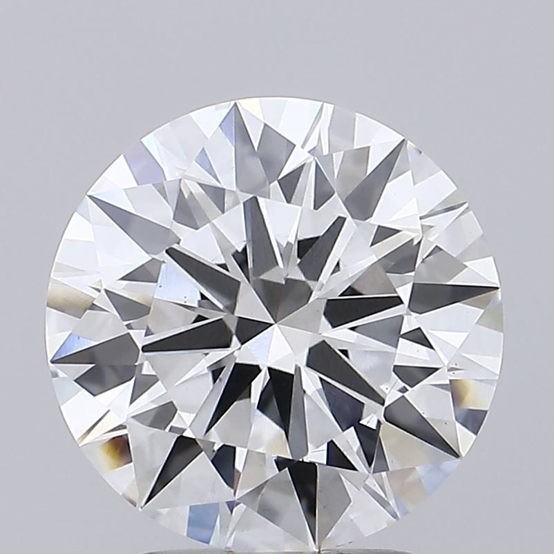 3.01 Carat Round Lab Diamond with  Cut Diamond in 14KT  view 1

