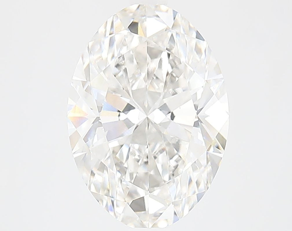 3.03 Carat Oval Lab Diamond with  Cut Diamond in 14KT  view 1
