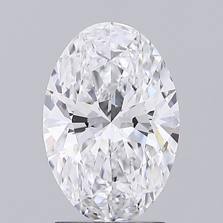 2.0 Carat Oval Lab Diamond with  Cut Diamond in 14KT  view 1
