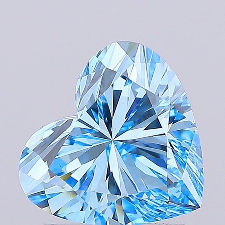 1.53 Carat Heart Lab Diamond with  Cut Diamond in 14KT  view 1
