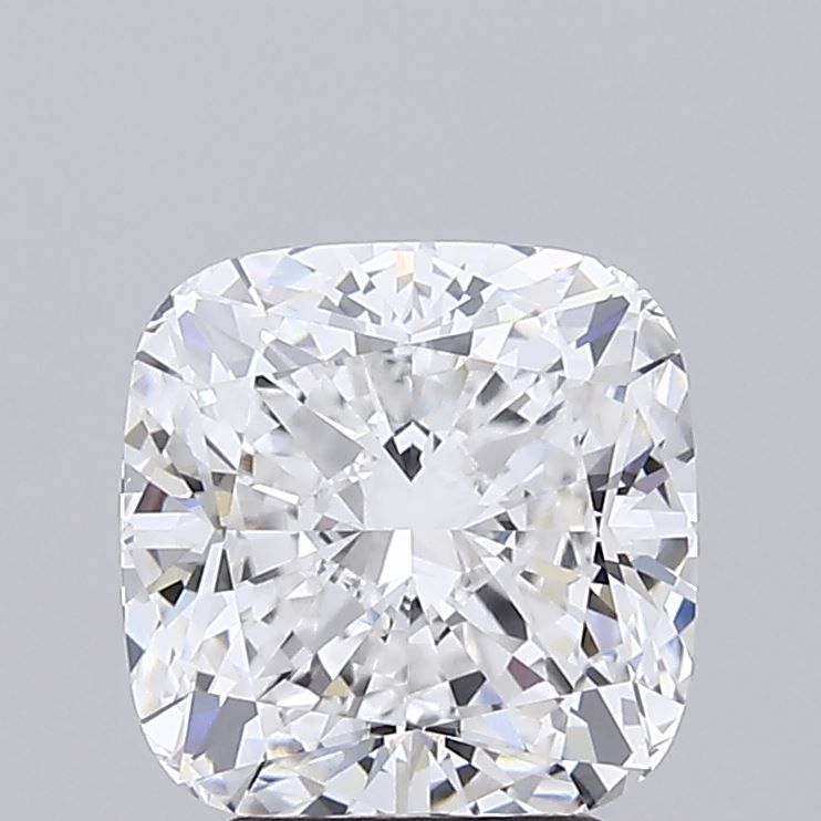 3.52 Carat Cushion Lab Diamond with  Cut Diamond in 14KT  view 1
