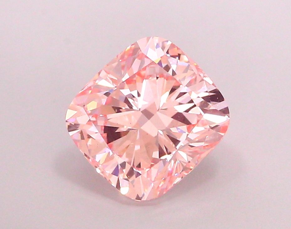 4.02 Carat Cushion Lab Diamond with  Cut Diamond in 14KT  view 1
