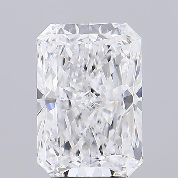 3.21 Carat Radiant Lab Diamond with  Cut Diamond in 14KT  view 1
