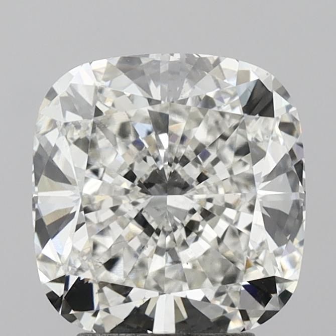 4.02 Carat Cushion Lab Diamond with  Cut Diamond in 14KT  view 1
