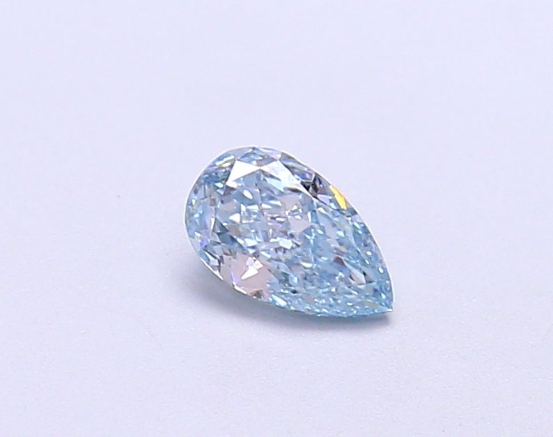 0.34 Carat Pear Lab Diamond with  Cut Diamond in 14KT  view 1

