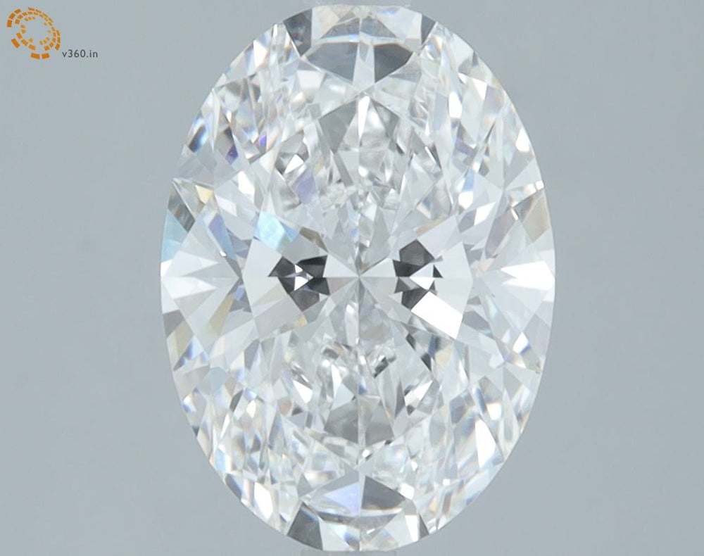 2.51 Carat Oval Lab Diamond with  Cut Diamond in 14KT  view 1
